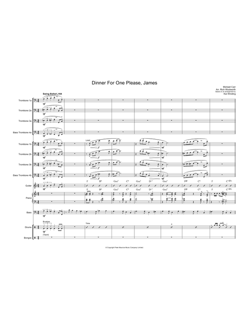 Dinner For One Please James (Arr. Rich Woolworth) - Michael Carr (Brass Ensemble)