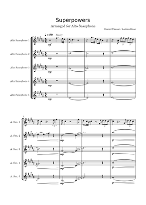 Superpowers – Daniel Caesar Sheet Music for Trombone, Tuba, Oboe ...