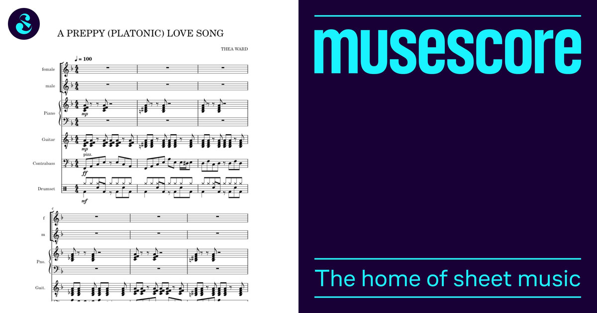 A PREPPY PLATONIC LOVE SONG – t.ward@wim.gdst.net Sheet Music for Piano ...