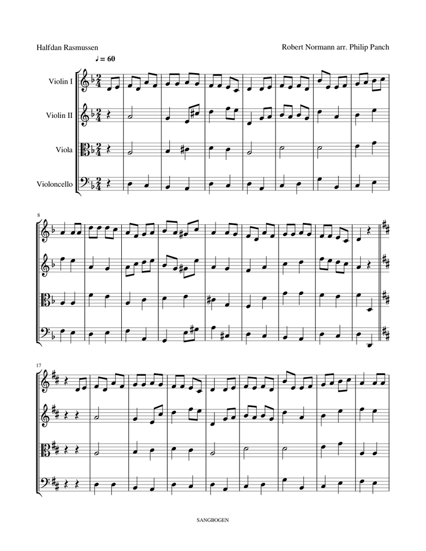 NOH Sheet music for Violin, Viola, Cello (String Quartet) | Musescore.com