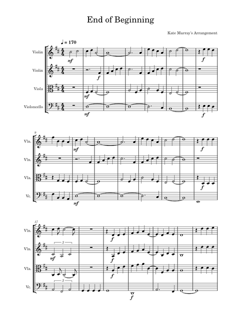 End Of Beginning – Djo String Quartet