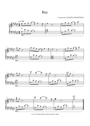 Key (from Minecraft) – Daniel Rosenfield Sheet Music for Piano (Solo ...