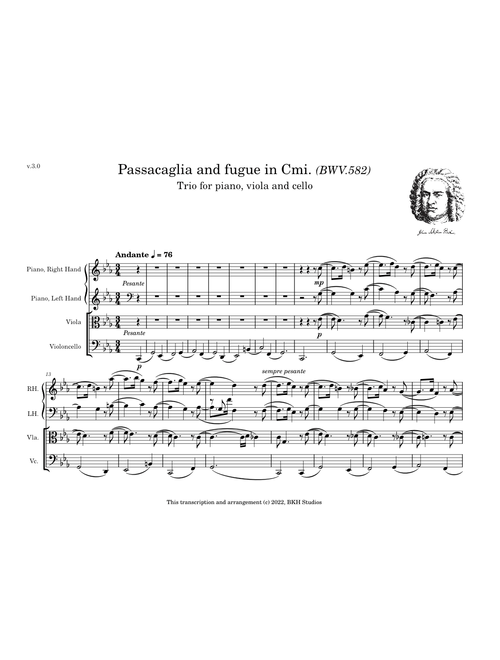 Passacaglia in C minor, BWV 582 – Johann Sebastian Bach