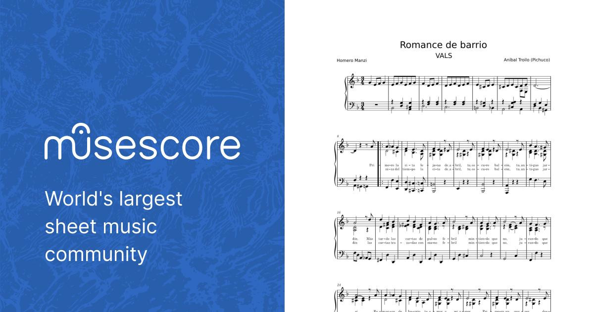 Romance de barrio – Anibal Troilo Sheet Music for Piano
