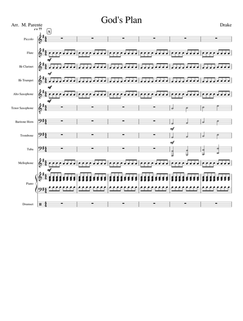 Gods Plan for Beginner Band