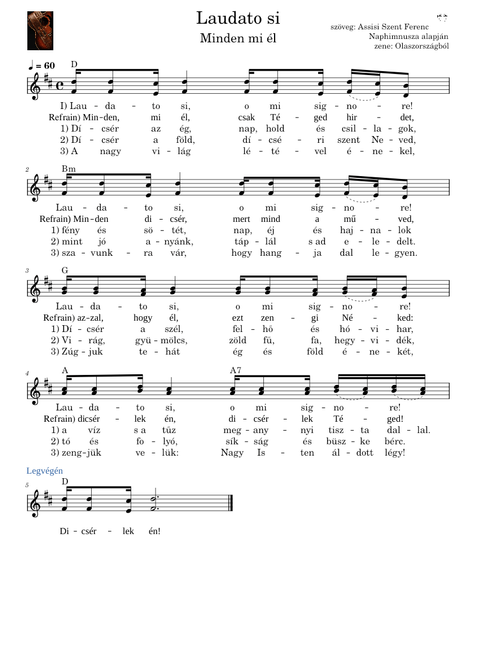 Laudato si - minden mi él – Religious Song