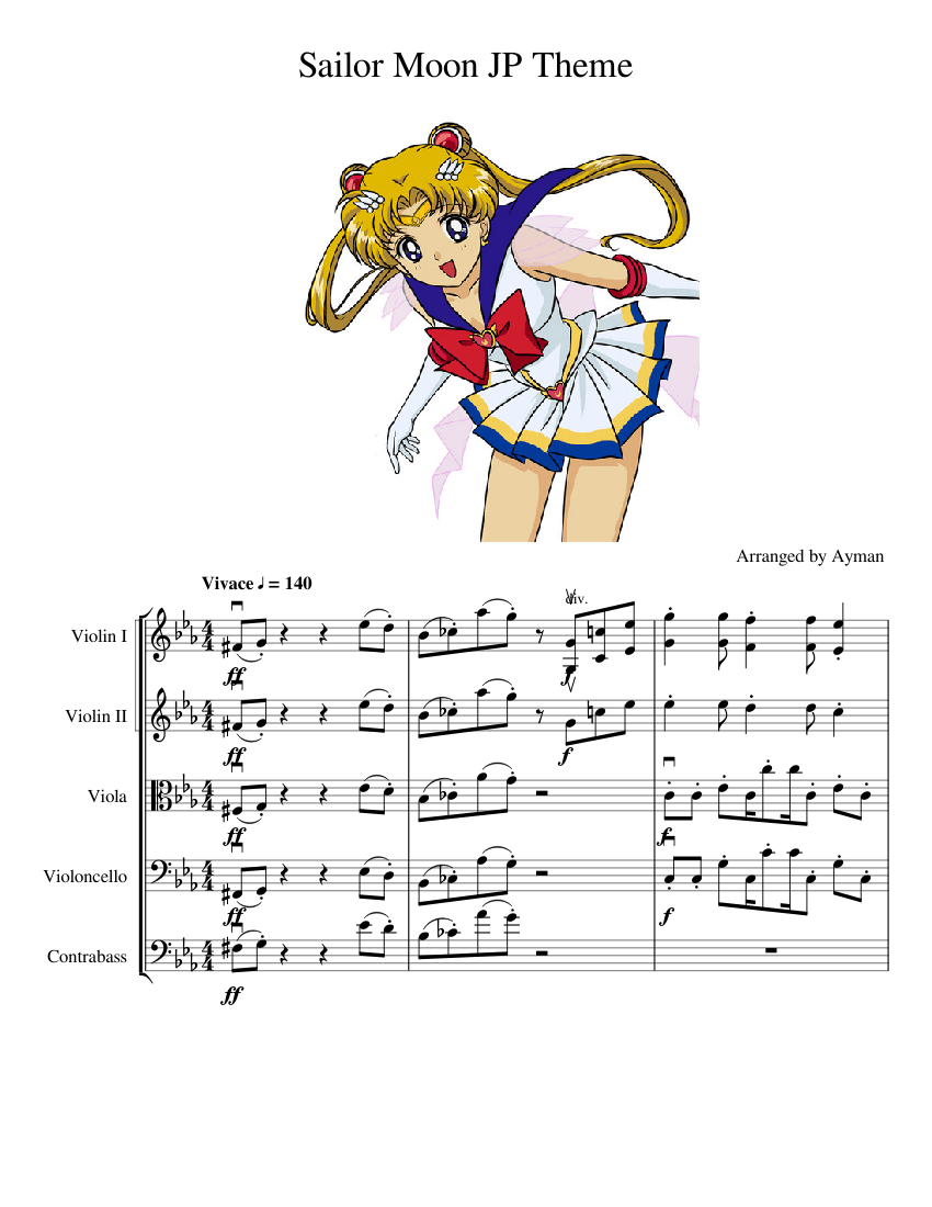Sailor Moon JP Theme For String Orchestra (Moonlight Sailor Moon JP Theme For String Orchestra (Moonlight
