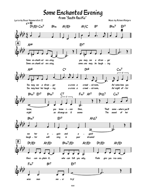 Some Enchanted Evening – Rodgers & Hammerstein
