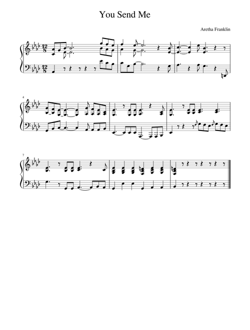 You Send Me (piano intro to Aretha Franklin version)