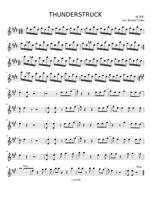 Thunderstruck – AC/DC THUNDERSTRUCK AC/DC (Violin)