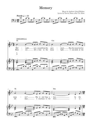 楽譜】“メモリー”ミュージカル『キャッツ』より(弦楽オーケストラの