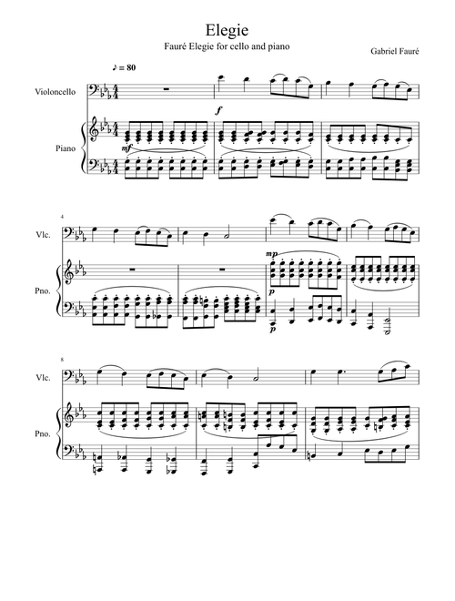 Fauré Elegie