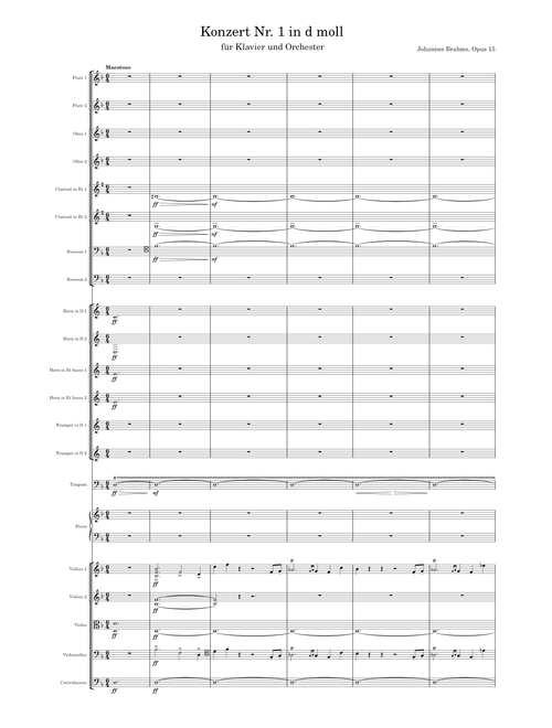Piano Concerto in d minor, Opus 15 - Johannes Brahms - selection