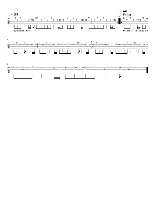 TOOL - Schism riff but it's in 4/4.