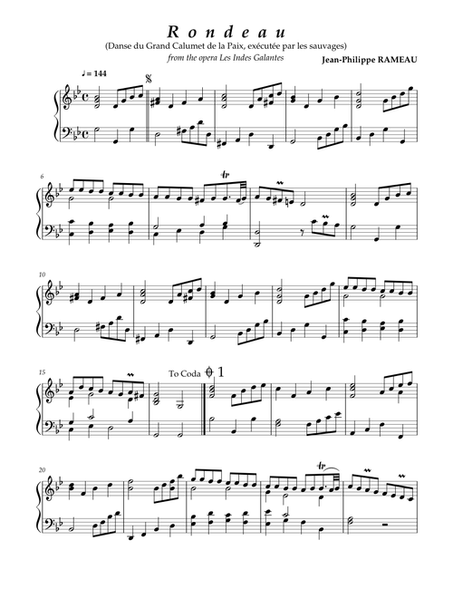 Rondeau from Les Indes Galantes (J.-P. Rameau)