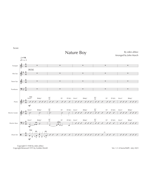Nature Boy (Arr. John March) - Nat King Cole (Large Ensemble)