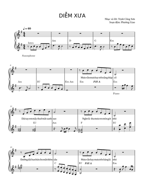 Diễm Xưa – Unknown author