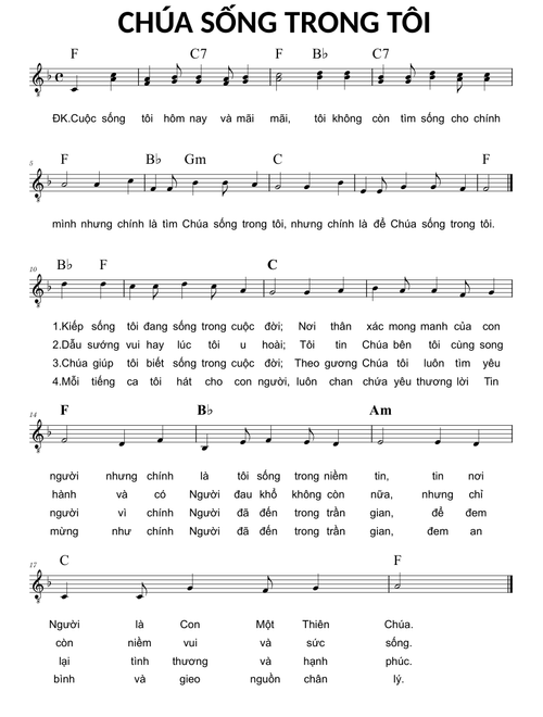 CHÚA SỐNG TRONG TÔI