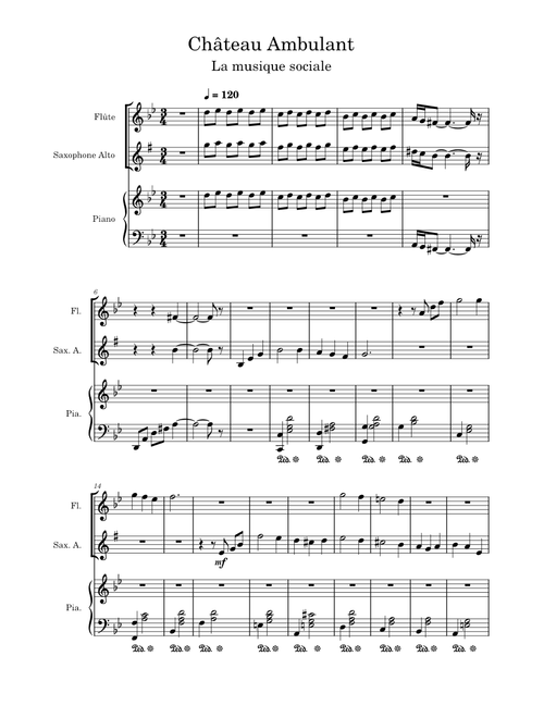 Chateau Ambulant pour flute saxo et piano