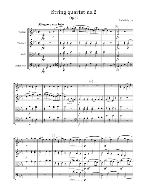String quartet no.2 – Andrii Gyrya