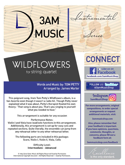 Wildflowers (Arr. James Marler) - Tom Petty (String Quartet)
