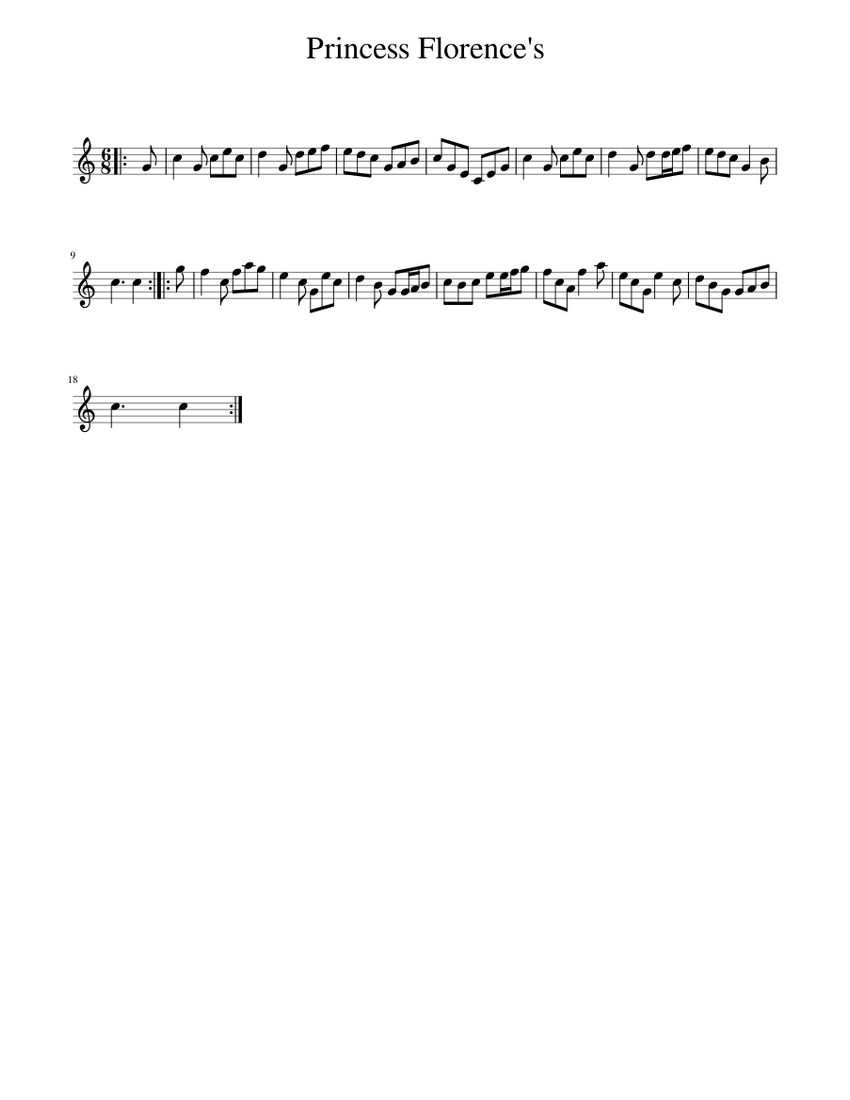 Princess Florence's Sheet Music for Piano (Solo) easy | MuseScore.com