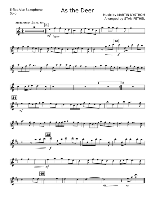 As the deer - Martin J Nystrom