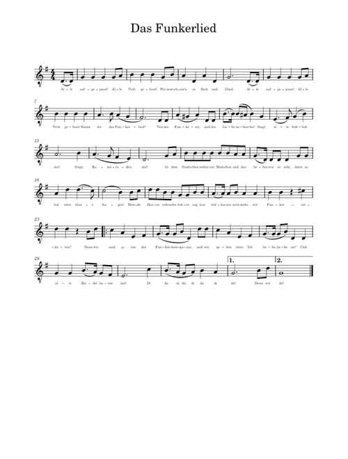 Funkerlied – Germany Folk Song