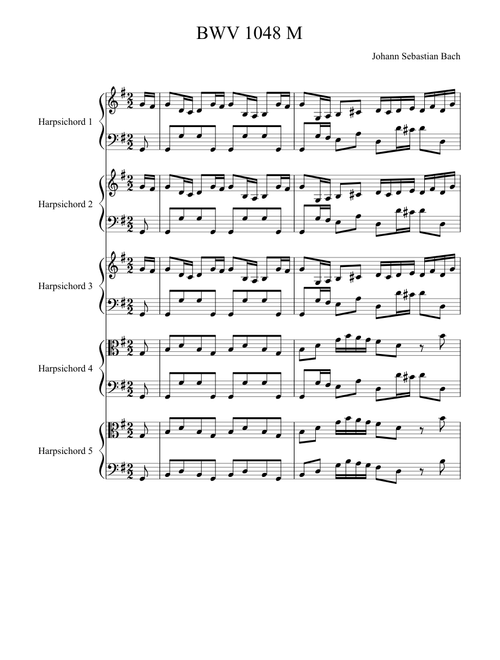 BWV 1048 Brandenburg Concerto III in G major