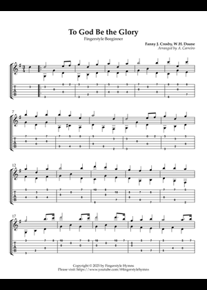 To God be the Glory – William H. Doane & Fanny Crosby Sheet Music for ...