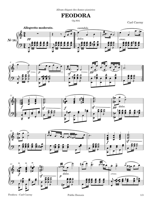 Feodora – Carl Czerny