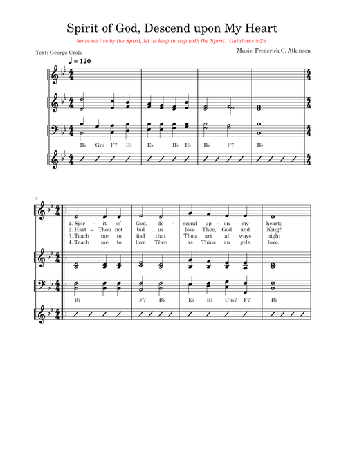 Spirit of God, Descend upon My Heart