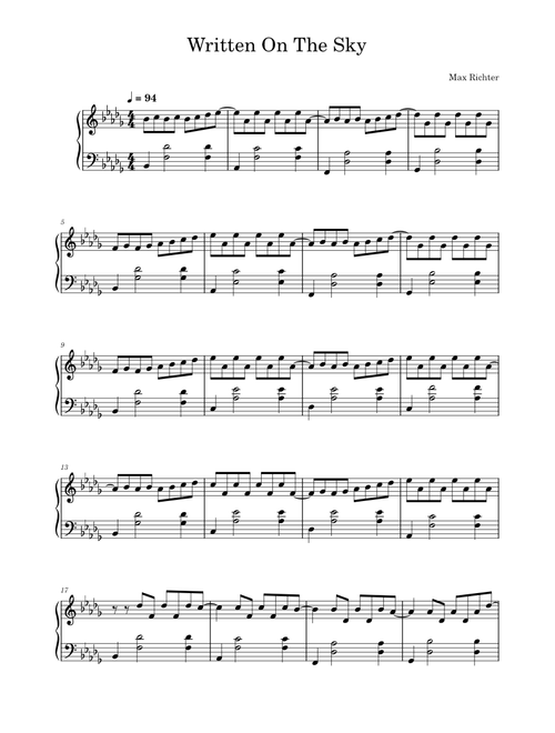 Written On The Sky - Max Richter