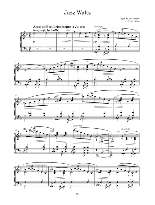 Waltz sheet music by Zellev | Play, print, and download in PDF or