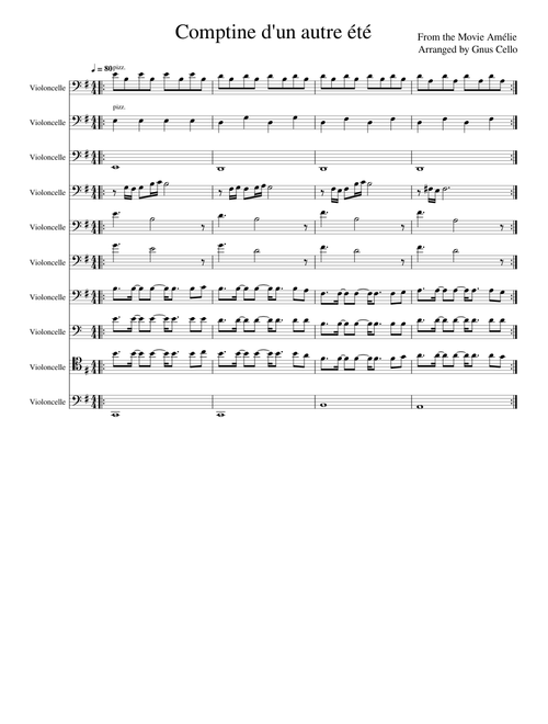 Comptine d'un autre ete – Yann Tiersen (Cello Loop Station)