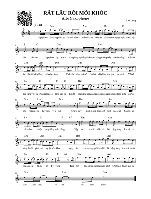 Rất lâu rồi mới khóc - Alto Saxxophone – nsmaikien@gmail.com