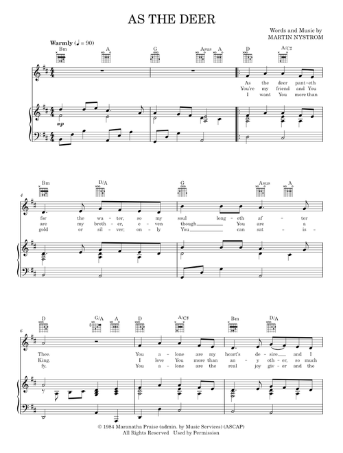 As the deer - Martin Nystrom (Piano-Vocal-Guitar)