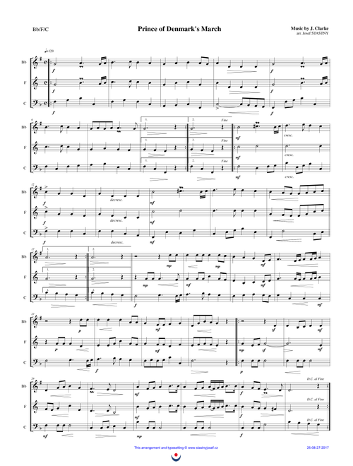 Prince of Denmark´s March (Arr. Josef STASTNY) - Jeremiah Clarke (Brass Ensemble)