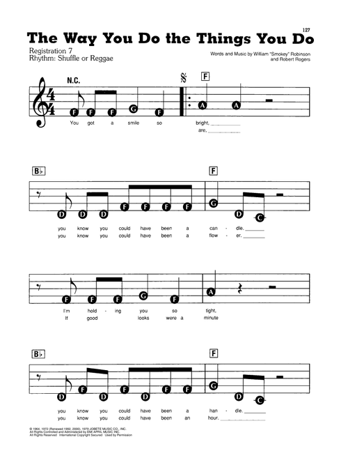 The Way You Do The Things You Do - The Temptations (E-Z Play Today)