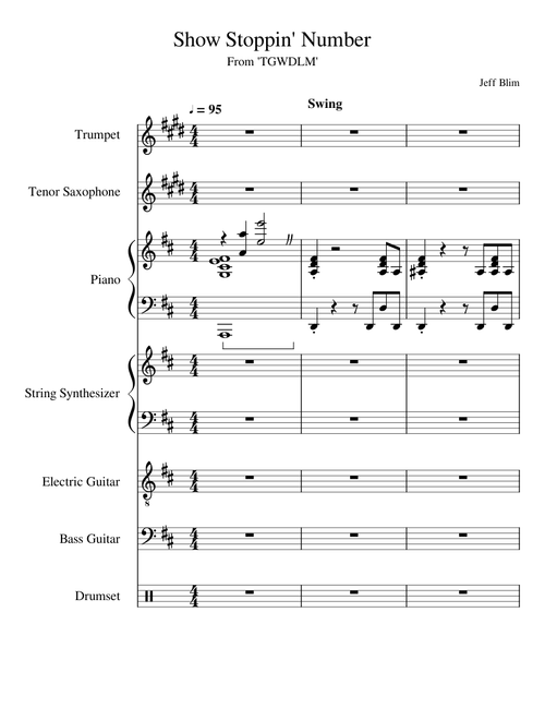 Show Stoppin' Number - TGWDLM Transcription