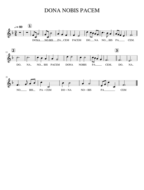DONA NOBIS PACEM