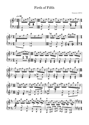 Firth of fifth – Genesis Sheet Music and Tab with Chords for Piano