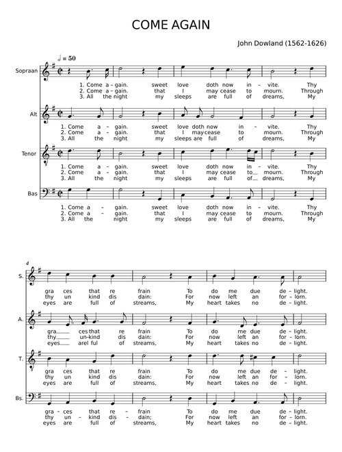 Come again - John Dowland