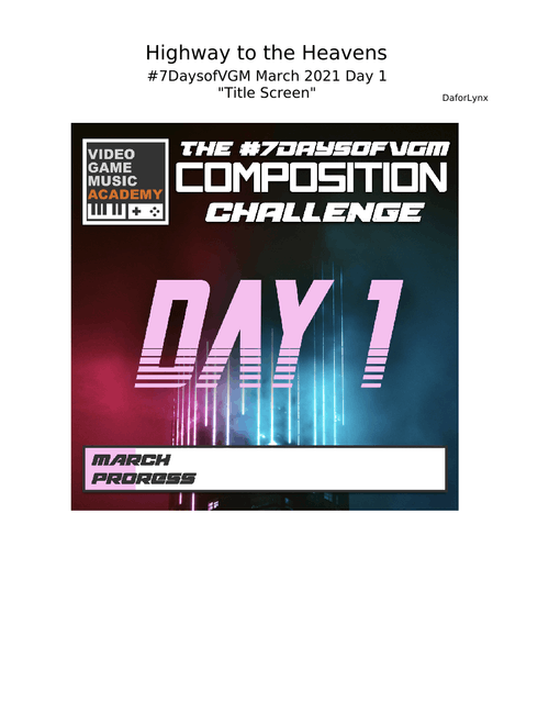 Highway to the Heavens - #7DaysofVGM March 2021 Day 1