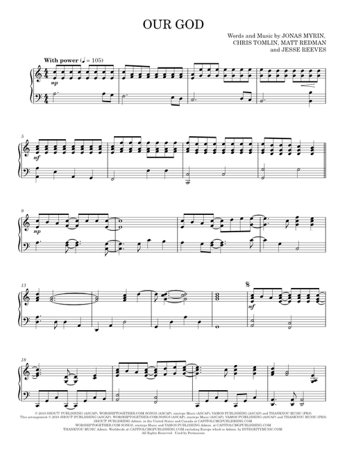 Our God - Chris Tomlin, Jesse Reeves (Piano Solo)