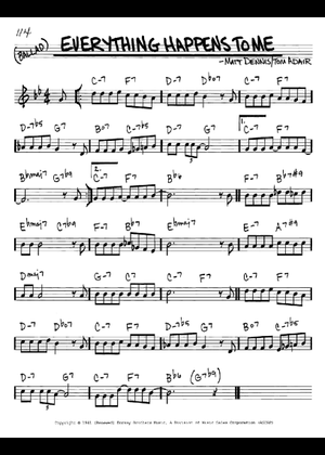 Everything Happens To Me – Frank Sinatra Sheet Music with Chords