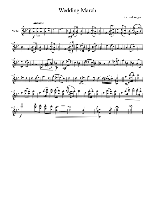 Wedding March Violin