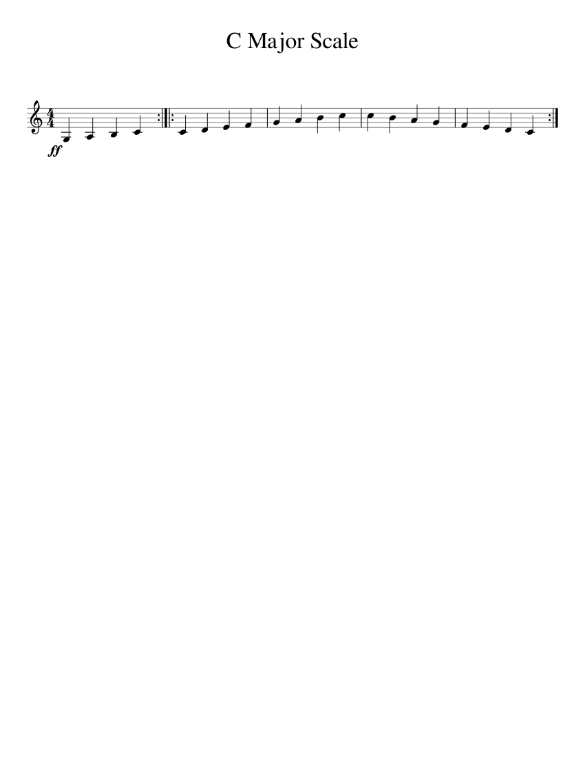 C Major Scale Sheet Music for Trumpet in c (Solo) | MuseScore.com