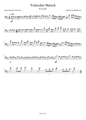 Yorkscher Marsch - Ludwig van Beethoven Sheet Music for Recorder (Mixed ...