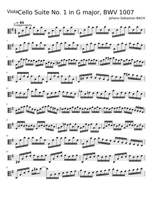 Cello Suite No. 1 in G major, BWV 1007